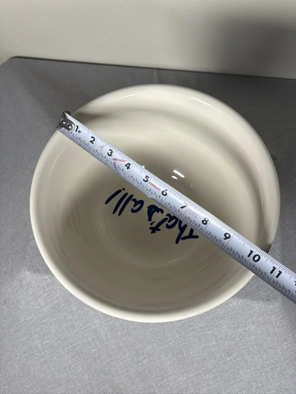 Gibson China I Love Popcorn Ceramic Bowl White Blue Snack Dish